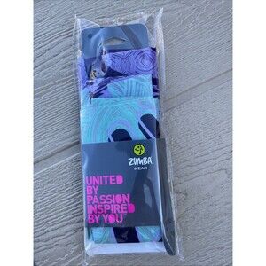 Zumba Fitness Bandanas Aztec Design 3 Pack 100% Cotton Purple New